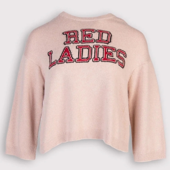 New RED VALENTINO Jumper Size XS Cashmere Angora & Wool Blend Intarsia Front - Picture 1 of 6
